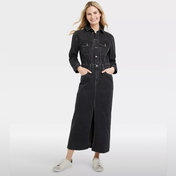 Target Dresses & Skirts - Target Black Denim Maxi Dress 0